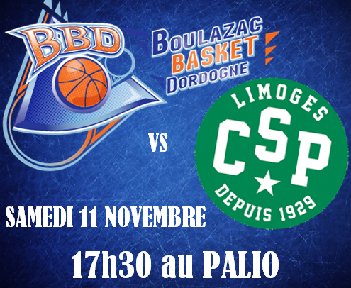 [Information BBD vs LIMOGES] BBD vs Limoges le 11 nov. à 17h30 !